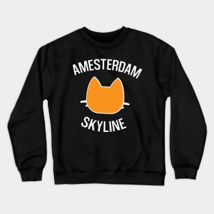 Amsterdam Cat Skyline Crewneck Sweatshirt